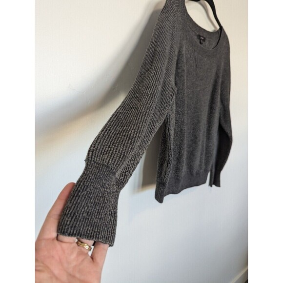 J Crew Gray Merino Wool Alpaca Waffle Knit Sweater Size Small - Picture 3 of 10